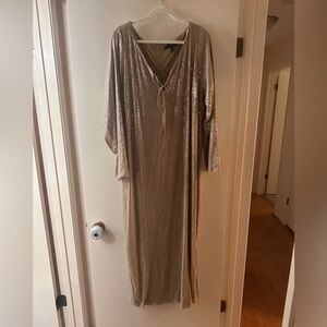 Eloquii Beige Sequin Long Sleeve Dress ✨